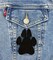 Black Paw Print, Pets, Animals, Dog Print, Embroidered, Iron on Patch